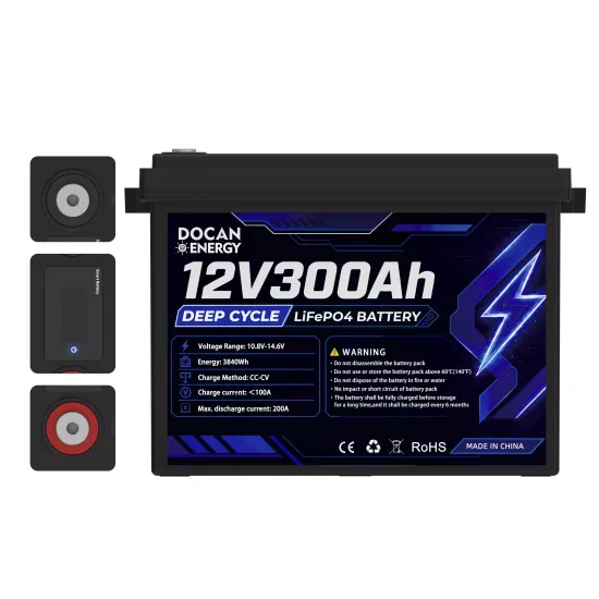 Ship from USA|Docan 12.8V 300Ah 3840Wh 4S1P Solar Energy LiFePO4 Battery Pack with JBD 12V 200A BMS Ship from USA| Docan 12.8V 300Ah 3840Wh 4S1P Solar Energy LiFePO4 Battery Pack with JBD 12V 200A BMS