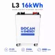 Pickup From TX Or Zip Code For Delivery Quote｜Docan L3 16kWh 51.2V LiFePO4 314A Battery Pack with Grade A 314Ah for Solar Home Storage