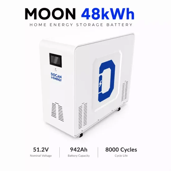 Ship from China|New Docan 51.2V 942Ah MOON 48kWhh Vertical Moveable LiFePO4 Battery Pack for Solar Home Storage | Plug & Play Assembled Ship from China|New Docan 51.2V 942Ah MOON 48kWhh Vertical Moveable LiFePO4 Battery Pack for Solar Home Storage | Plug & Play Assembled