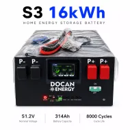Pickup From TX Or Zip Code For Delivery Quote｜Docan S3 16kWh 51.2V 314Ah Assembled LiFePO4 Battery EVE MB31 Grade A Horizontal Stack Pack Solar Home Systems