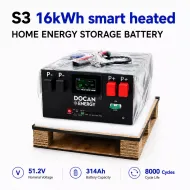 Pickup From TX Or Zip Code For Delivery Quote｜Docan S3 16kWh 51.2V 314Ah Assembled LiFePO4 314Ah Battery Grade A Horizontal Stack Pack Solar Home Systems