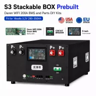Ship from USA|No Branding Horizontal DIY Box Kit Metal Enclosure With Daren WIFI Remote 200A Inverter BMS (M8 Terminals) – Includes DC Breaker Ship from USA|No Branding Horizontal DIY Box Kit Metal Enclosure With Daren WIFI Remote 200A Inverter BMS (M8 Terminals) – Includes DC Breaker