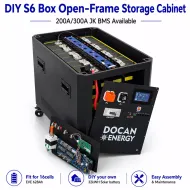 Ship from EU｜ Docan New DIY Horizontal S6 DIY Box Kits with 200A-300A JK PB2A16S20P V19 BMS & Parts for Assemble 51.2V 32kWh LiFePO4 Battery