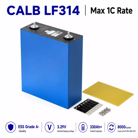 Ship from China｜ CALB 314Ah Grade A 3.2V Prismatic Cell Fully Load Capacity 335Ah With Welded M6 Studs For Solar Home Energy