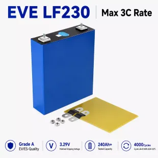 Pick-From TX or Door Delivery｜EVE 230Ah LiFePO4 Battery 3.2V Prismatic Cell Grade A Solar Home Storage RVs and DIY Solar Power Systems