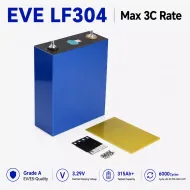Ship from China|EVE 304Ah 3.2V Grade A LiFePO4 Battery 320Ah Prismatic Cell with welded M6 Studs for EV RV Solar Systems Ship from China|EVE 304Ah 3.2V Grade A LiFePO4 Battery 320Ah Prismatic Cell with welded M6 Studs for EV RV Solar Systems