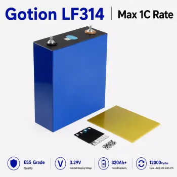Ship from China｜ EV ES Grade A- Gotion LF314 340Ah Prismatic LiFePO4 Cells 3.2V-Welded M6 studs