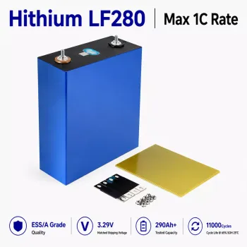 Ship from China｜Hithium 280Ah 3.2V ESS Solar Grade LiFePO4 Lithium Battery with Laser-Welded M6 Studs
