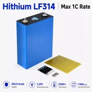 Ship from China｜Hithium LF314 320Ah 11000cycles @SOH 70% ESS Solar Grade LiFePO4 3.2V Prismatic Cell with Laser-Welded M6 Studs