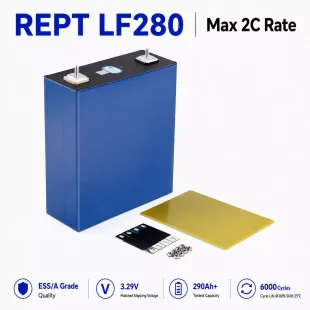 Ship from EU｜REPT 3.2V 280Ah 3.2V ESS Solar Grade LiFePO4 True capacity 290-300Ah Prismatic Battery Cell For Solar Home Energy