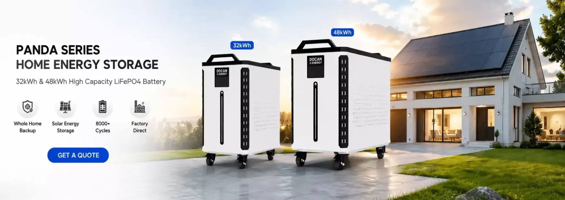 Docan Panda 32kWh 48kWh Solar Home Lifepo4 Battery