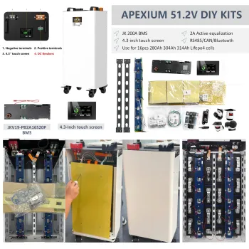 China Stock Docan Apexium Vertical L3 DIY Battery Box Kit with JK PB2A16S20P V19 BMS & 4.3inch Touch LCD for 48V LiFePO4 Solar Energy Storage China Stock Docan Apexium Vertical L3 DIY Battery Box Kit with JK PB2A16S20P V19 BMS & 4.3inch Touch LCD for 48V LiFePO4 Solar Energy Storage