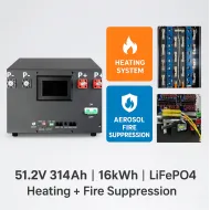 USA Stock S3 16kWh 51.2V LiFePO4 314Ah Solar Stack Battery Pack with Heating and Fire Suppression Ideal for Solar Home Systems USA Stock S3 16kWh 51.2V LiFePO4 314Ah Solar Stack Battery Pack with Heating and Fire Suppression Ideal for Solar Home Systems