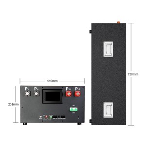  USA Stock Horizontal DIY Box Kit Metal Enclosure With JK PB2A16S20P 200A Inverter BMS (M8 Terminals) – Includes DC Breaker