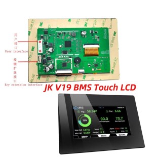 Ship from USA｜V19 JK BMS With Touch LCD Display PB2A16S20P 200A with 2A Active Balancer for Solar Home LiFePO4 Lithium Batteries