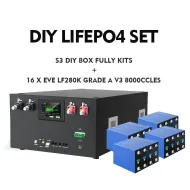 USA Stock Docan Apexium DIY LiFePO4 14-15kWh Set| 16× EVE LF280K V3 Cells + Metal Box + JK 200A Smart BMS + Assembly Parts USA Stock Docan Apexium DIY LiFePO4 14-15kWh Set| 16× EVE LF280K V3 Cells + Metal Box + JK 200A Smart BMS + Assembly Parts