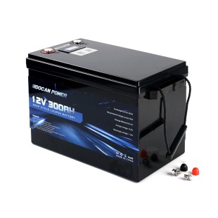 USA STOCK Docan 12.8V 300Ah 3840Wh 4S1P Solar Energy LiFePO4 Battery Pack with JBD 12V 200A BMS