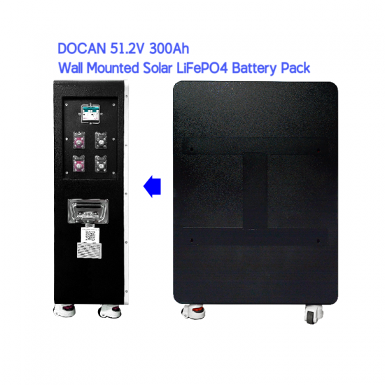EU Stock 51.2V 280Ah 314Ah 14-16kWh Plug & Play Pre Assembly LiFePO4 Solar Home Battery Pack for Solar – Floor/Wall Mounted with Roller Wheels