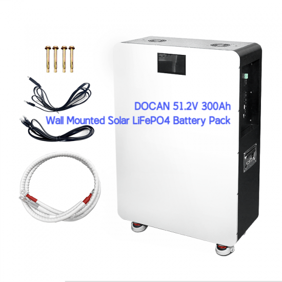EU Stock 51.2V 280Ah 314Ah 14-16kWh Plug & Play Pre Assembly LiFePO4 Solar Home Battery Pack for Solar – Floor/Wall Mounted with Roller Wheels