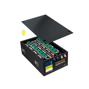 Ship from EU｜Docan Horizontal DIY S3 Box Kits Metal Enclosure with V19 JK 200A BMS PB2A16S20P 4.3" LCD (M8 Terminals with DC Breaker)