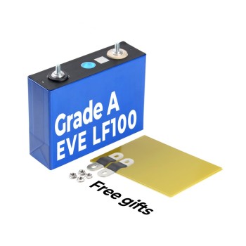 China Stock EVE 100Ah EV Grade A LiFePO4 3.2V Prismatic Cell with Welded M6 Studs-Ideal for Golf cart and EV Energy China Stock EVE 100Ah EV Grade A LiFePO4 3.2V Prismatic Cell with Welded M6 Studs-Ideal for Golf cart and EV Energy