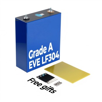 China  Stock EVE 304Ah 3.2V Grade A LiFePO4 Battery 320Ah Prismatic Cell with welded M6 Studs for EV RV Solar Systems China  Stock EVE 304Ah 3.2V Grade A LiFePO4 Battery 320Ah Prismatic Cell with welded M6 Studs for EV RV Solar Systems