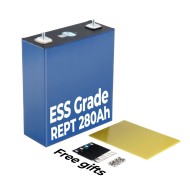 USA Stock REPT 280Ah 3.2V ESS-Grade Prismatic LiFePO4 Battery Cell with M6 Welded Studs Ideal for Solar Home Storage USA Stock REPT 280Ah 3.2V ESS-Grade Prismatic LiFePO4 Battery Cell with M6 Welded Studs Ideal for Solar Home Storage