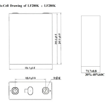 Ship from EU|Grade A EVE LF280K V3 EV LiFePO4 280Ah 3.2V Prismatic Cell with Laser-Welded M6 Studs Test Capacity 310Ah Ship from EU|Grade A EVE LF280K V3 EV LiFePO4 280Ah 3.2V Prismatic Cell with Laser-Welded M6 Studs Test Capacity 310Ah