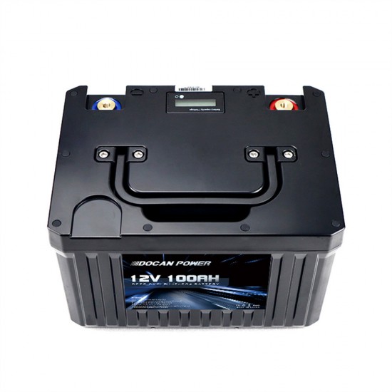 USA STOCK FAST UPS DELIVERY Docan 4S1P 12V 100Ah 1280Wh Lifepo4 Battery Pack with Bluetooth BMS and LCD dispaly USA STOCK FAST UPS DELIVERY Docan 4S1P 12V 100Ah 1280Wh Lifepo4 Battery Pack with Bluetooth BMS and LCD dispaly